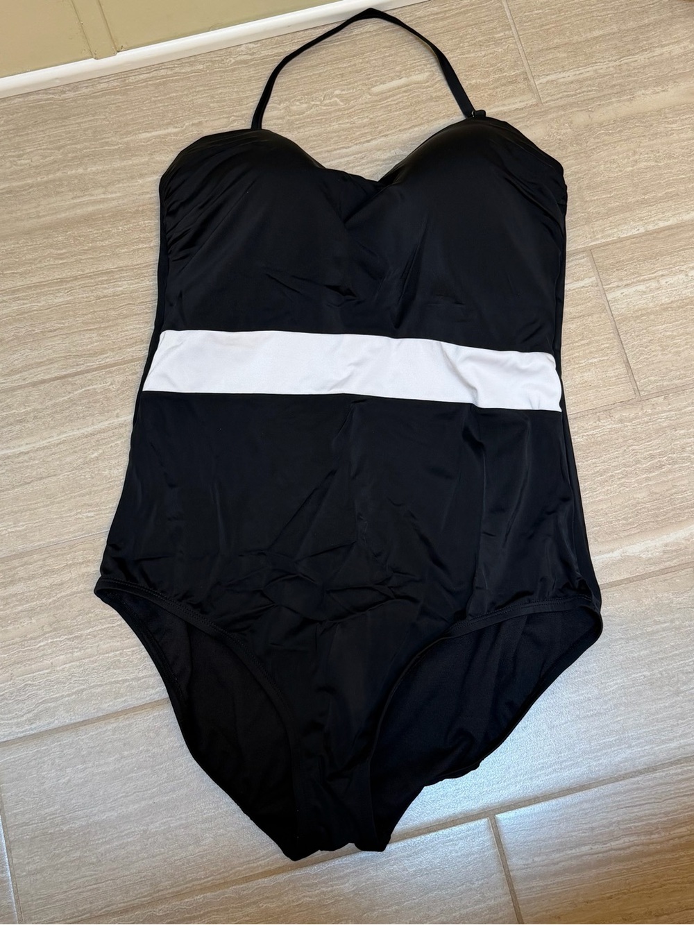 Bai Harbour Swim Black One-Piece Swimsuit Size  18
